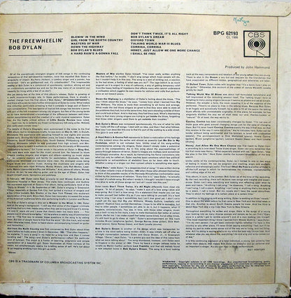 Bob Dylan : The Freewheelin' Bob Dylan (LP, Album, Mono, RP)