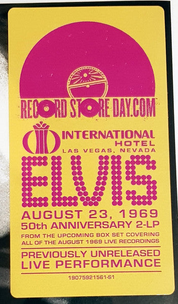 Elvis Presley : The International Hotel, Las Vegas, Nevada, August 23, 1969 (2xLP, Album, RSD)