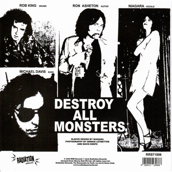 Destroy All Monsters : Bored / You're Gonna Die (7", Single, Ltd, RE, Whi)