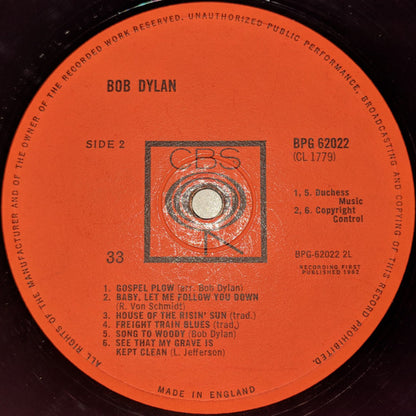 Bob Dylan : Bob Dylan (LP, Album, Mono)