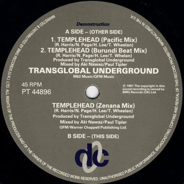 Transglobal Underground : Temple Head (12")