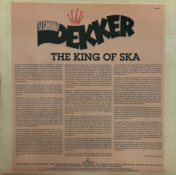 Desmond Dekker : The King Of Ska (LP, RE, 180)