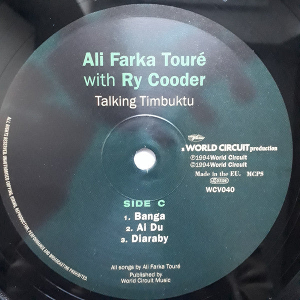 Ali Farka Touré With Ry Cooder : Talking Timbuktu (2xLP, Album, RE, 180)