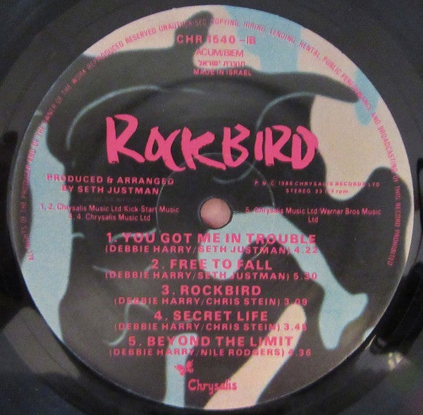 Debbie Harry* : Rockbird (LP, Album, Ora)