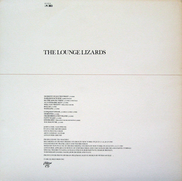 Lounge Lizards : The Lounge Lizards (LP, Album)