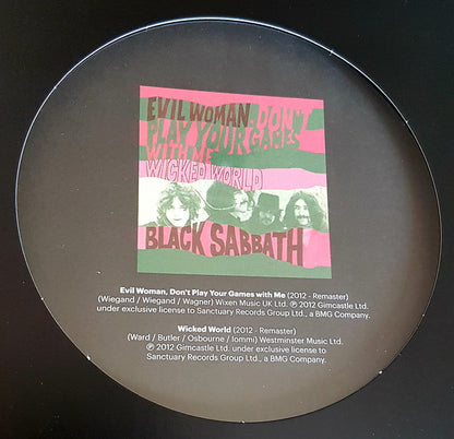 Black Sabbath : Evil Woman / Wicked World / Paranoid / The Wizard (2x7", RSD, Ltd, Pic, RM)