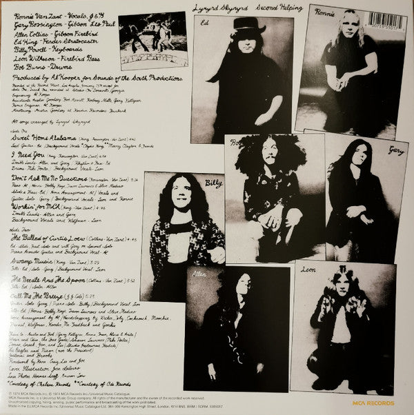 Lynyrd Skynyrd : Second Helping (LP, Album, RE, 180)