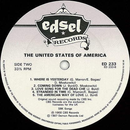 The United States Of America : The United States Of America (LP, Album, RE)