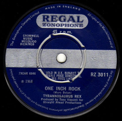 Tyrannosaurus Rex : One Inch Rock (7", Single)