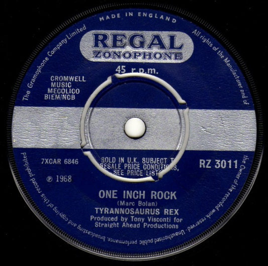 Tyrannosaurus Rex : One Inch Rock (7", Single)