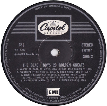 The Beach Boys : 20 Golden Greats (LP, Comp)