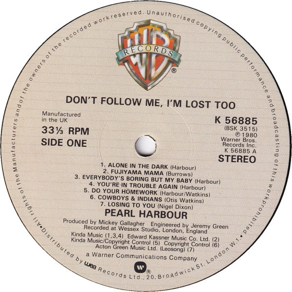 Pearl Harbour : Don't Follow Me, I'm Lost Too (LP, Album)