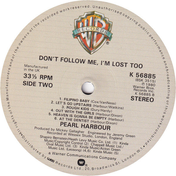 Pearl Harbour : Don't Follow Me, I'm Lost Too (LP, Album)