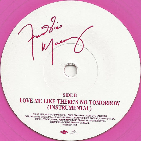 Freddie Mercury : Love Me Like There's No Tomorrow (7", RSD, Single, Ltd, Pin)