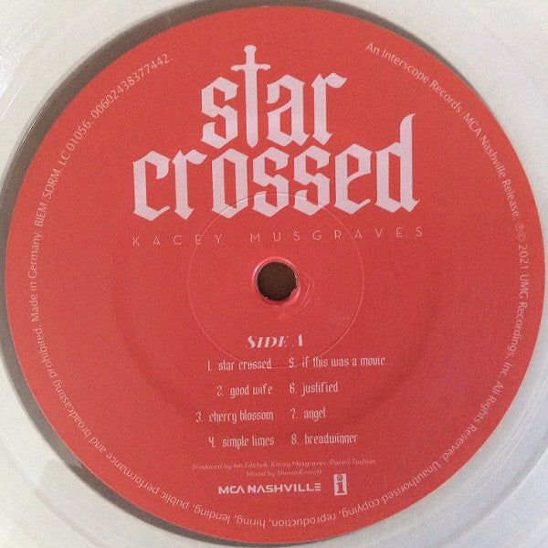 Kacey Musgraves : Star-Crossed (LP, Album, Cle)