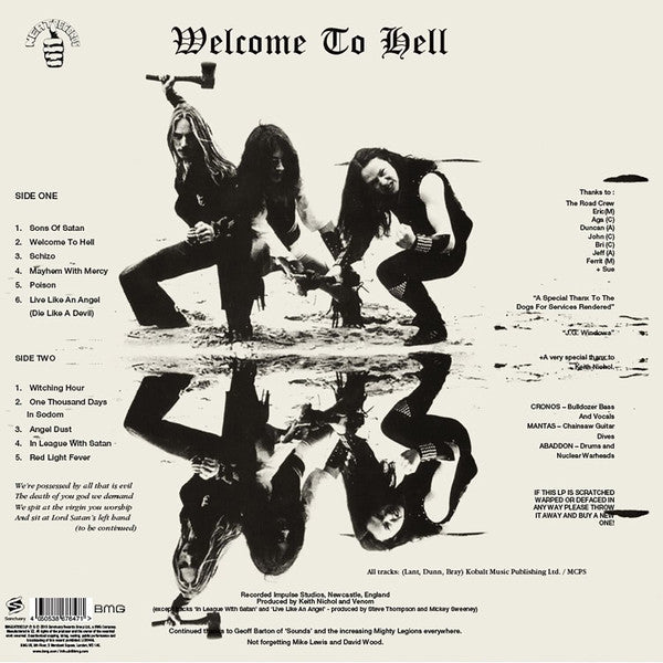 Venom (8) : Welcome To Hell (LP, Album, Ltd, RE, 40t)