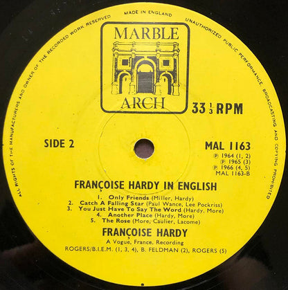 Françoise Hardy : In English (LP, Comp, Mono)