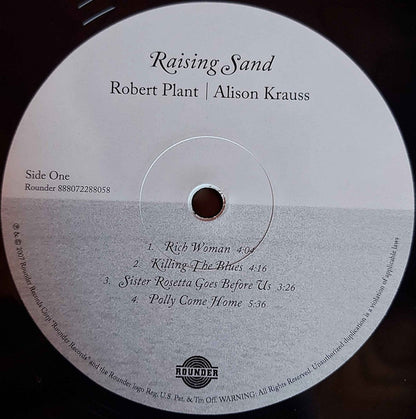 Robert Plant | Alison Krauss : Raising Sand (2xLP, Album, RE, Gat)