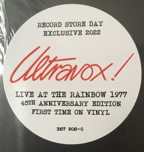 Ultravox : Live At The Rainbow 1977 (LP, Album, RSD, Mono)