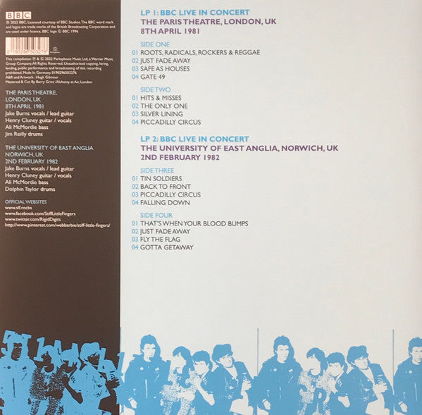 Stiff Little Fingers : BBC Live In Concert (2xLP, Album, RSD, RE, Blu)