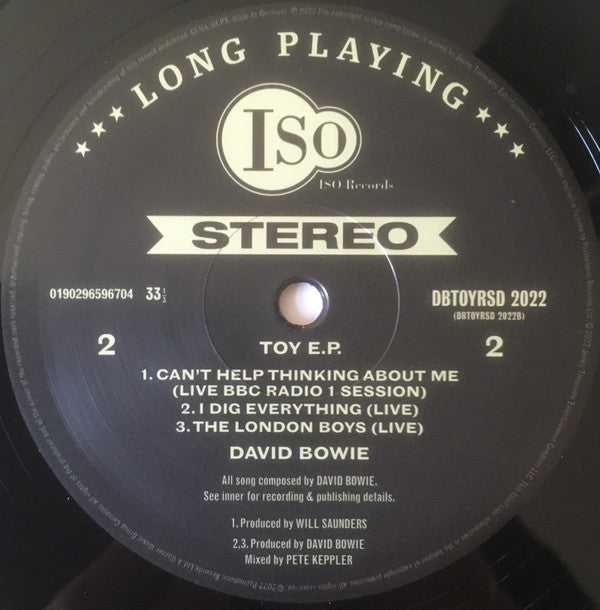 David Bowie : Toy E.P. "You've Got It Made With All The Toys" (10", EP, RSD, Ltd)