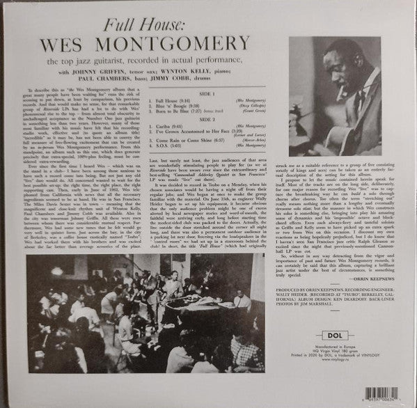 Wes Montgomery : Full House (LP, Album)