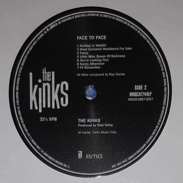 The Kinks : Face To Face (LP, Album, RE, Hea)