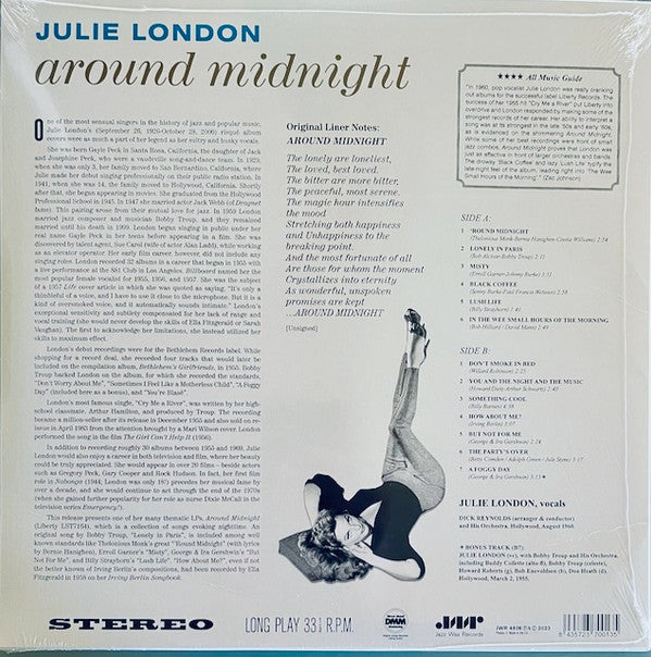 Julie London : Around Midnight (LP, Album, Ltd, DMM)