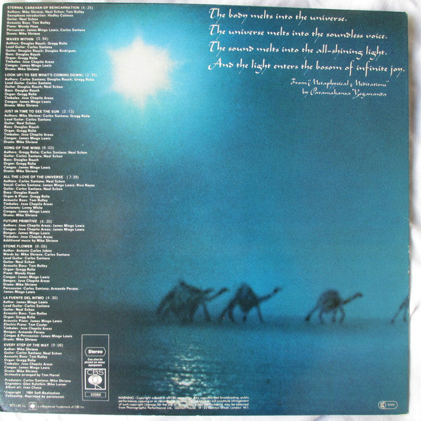 Santana : Caravanserai (LP, Album, RE, RP)