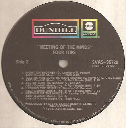Four Tops : Meeting Of The Minds (LP, Album, Club, Gat)