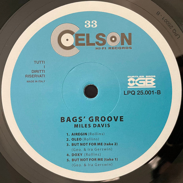 Miles Davis : Bags' Groove (LP, Album, Comp, RE)