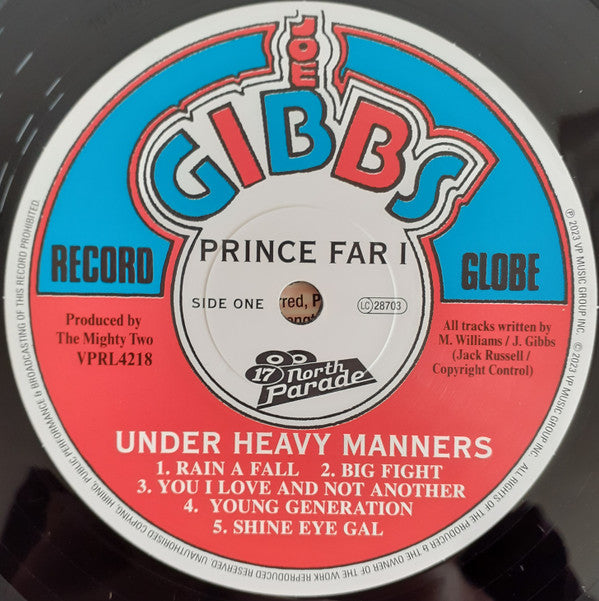 Prince Far I : Under Heavy Manners (LP, RE, RM)