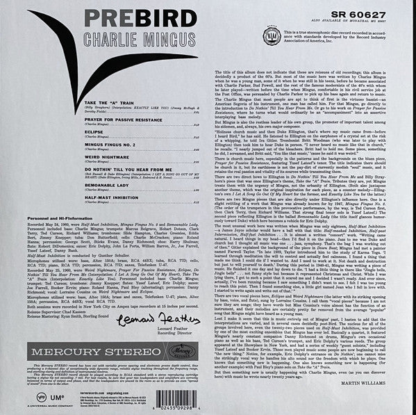 Charles Mingus : Pre-Bird (LP, Album, RE, 180)