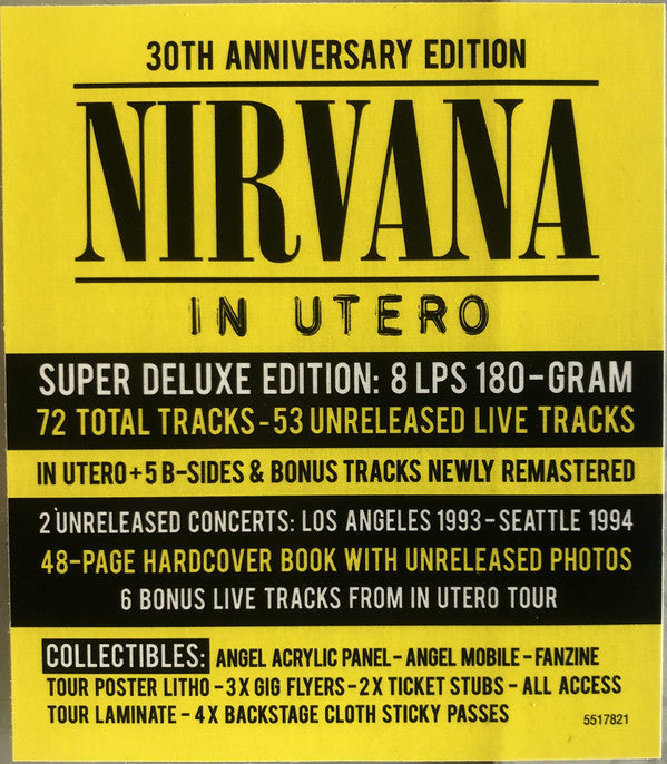 Nirvana : In Utero (Box, Dlx, 30t + LP, Album, RM + 7xLP)