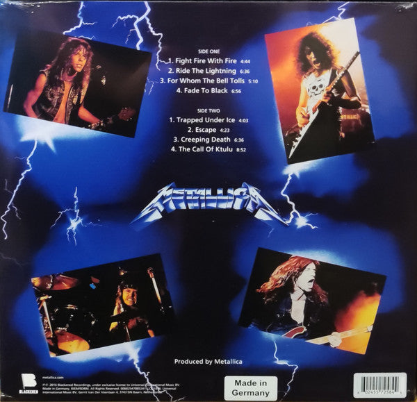 Metallica : Ride The Lightning (LP, Album, Ltd, RE, RM, RP, Blu)