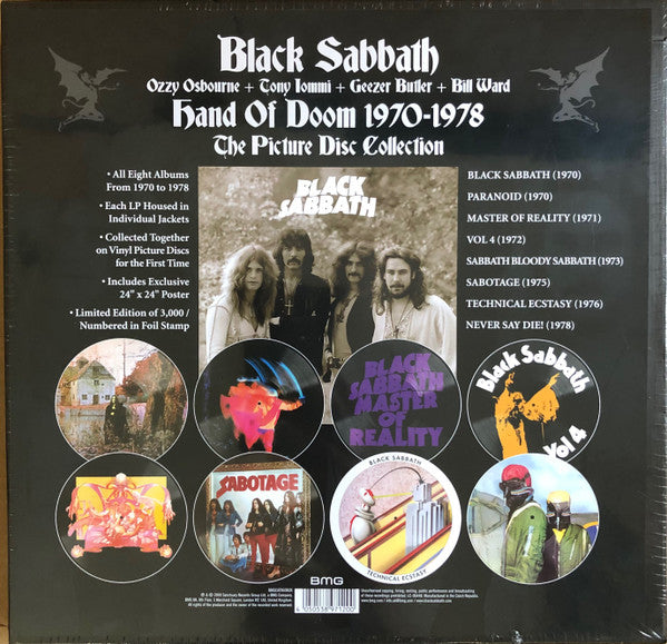 Black Sabbath : Hand Of Doom 1970-1978 (LP, Album, Pic, RE + LP, Album, Pic, RE + LP, Albu)