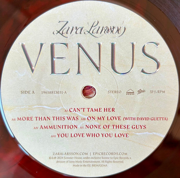 Zara Larsson : Venus  (LP, Album, Red)