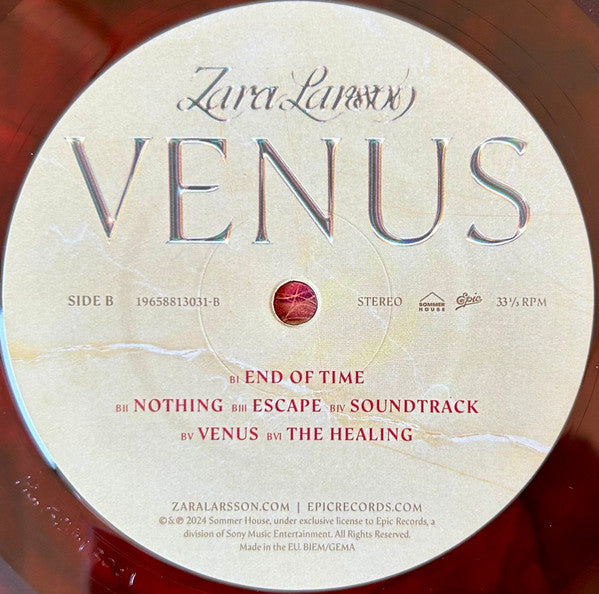 Zara Larsson : Venus  (LP, Album, Red)