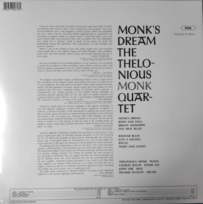 The Thelonious Monk Quartet : Monk's Dream (LP, Album, RE, Blu)