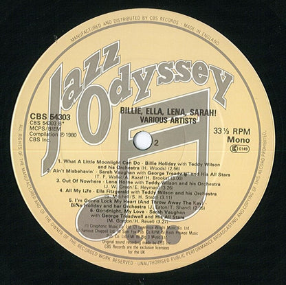 Various : Billie, Ella, Lena, Sarah! (LP, Comp, Mono, RE)