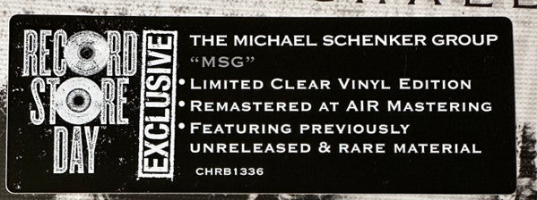 The Michael Schenker Group : MSG (LP, Album, RSD, RE, RM, Cle + LP, Cle)