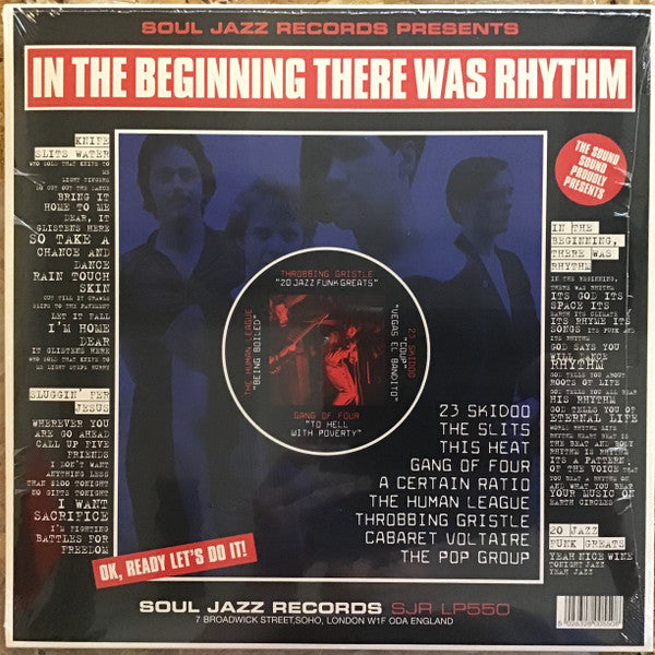 Various : In The Beginning There Was Rhythm (2xLP, Comp, Ltd, RE)