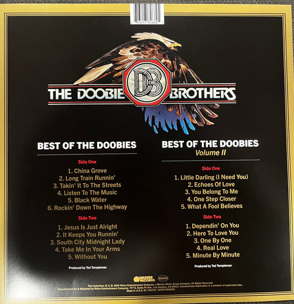 The Doobie Brothers : Best Of The Doobies/Best Of The Doobies Volume II (2xLP, Comp)