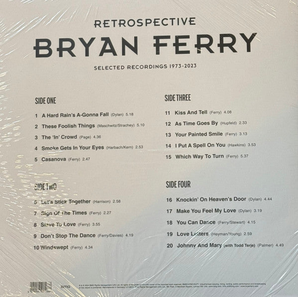 Bryan Ferry : Retrospective (Selected Recordings 1973-2023) (2xLP, Comp, Ltd, RM, Hea)