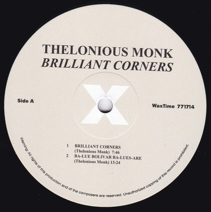 Thelonious Monk with Sonny Rollins, Ernie Henry and Clark Terry : Brilliant Corners (LP, Album, Mono, Ltd, RE, RM, 180)