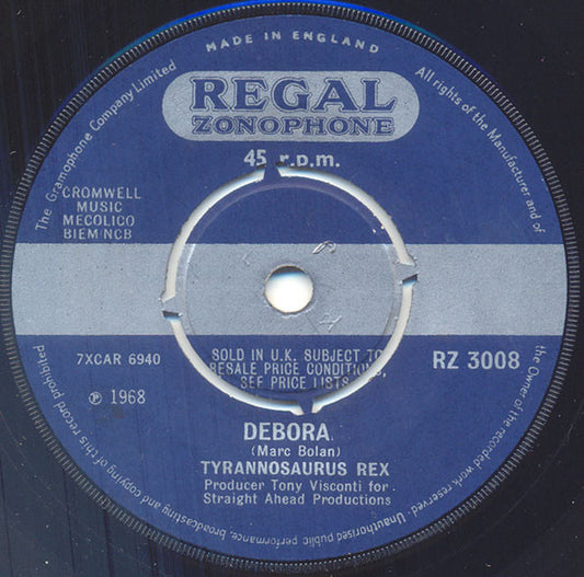 Tyrannosaurus Rex : Debora (7", Single, 4-p)