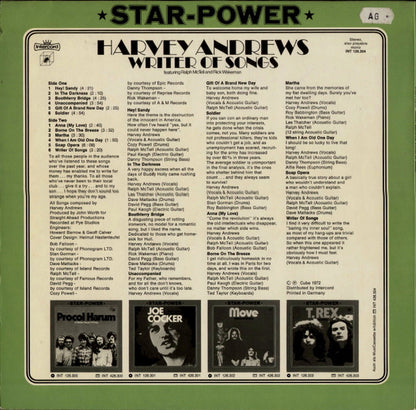 Harvey Andrews : Writer Of Songs (LP, Album, RE)