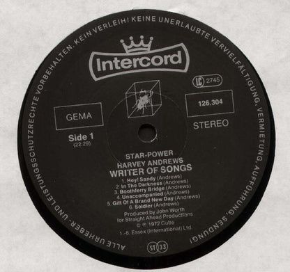 Harvey Andrews : Writer Of Songs (LP, Album, RE)