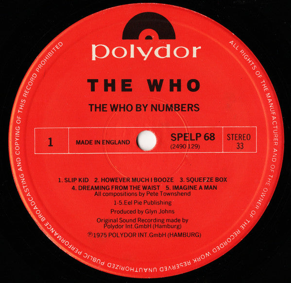 The Who : The Who By Numbers (LP, Album, RE)