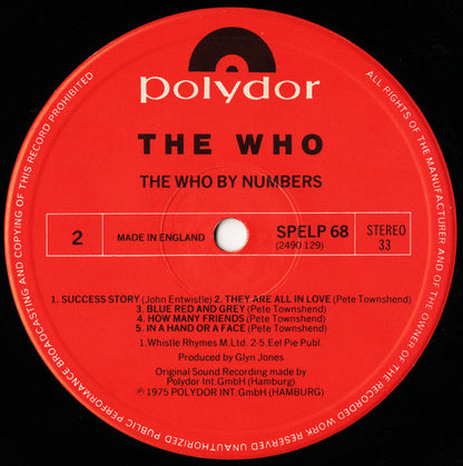 The Who : The Who By Numbers (LP, Album, RE)